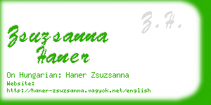 zsuzsanna haner business card